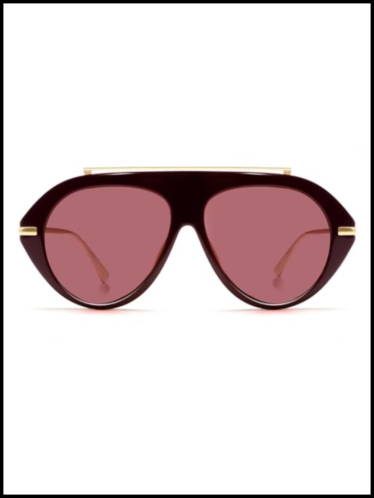 Retro Oversized Aviator Sunglasses With Uv400 Lenses
